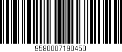 Código de barras (EAN, GTIN, SKU, ISBN): '9580007190450'