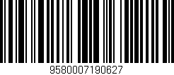 Código de barras (EAN, GTIN, SKU, ISBN): '9580007190627'