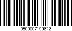 Código de barras (EAN, GTIN, SKU, ISBN): '9580007190672'