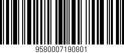 Código de barras (EAN, GTIN, SKU, ISBN): '9580007190801'