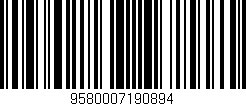 Código de barras (EAN, GTIN, SKU, ISBN): '9580007190894'