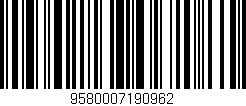 Código de barras (EAN, GTIN, SKU, ISBN): '9580007190962'