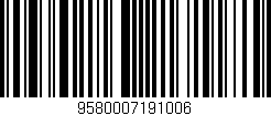 Código de barras (EAN, GTIN, SKU, ISBN): '9580007191006'