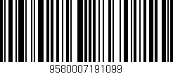 Código de barras (EAN, GTIN, SKU, ISBN): '9580007191099'
