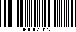 Código de barras (EAN, GTIN, SKU, ISBN): '9580007191129'