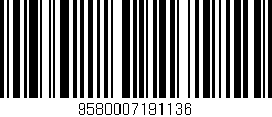 Código de barras (EAN, GTIN, SKU, ISBN): '9580007191136'