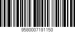 Código de barras (EAN, GTIN, SKU, ISBN): '9580007191150'