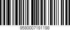 Código de barras (EAN, GTIN, SKU, ISBN): '9580007191198'
