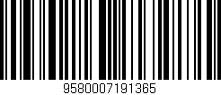 Código de barras (EAN, GTIN, SKU, ISBN): '9580007191365'