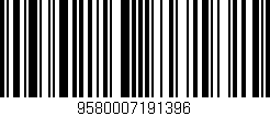 Código de barras (EAN, GTIN, SKU, ISBN): '9580007191396'