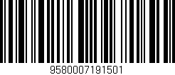Código de barras (EAN, GTIN, SKU, ISBN): '9580007191501'