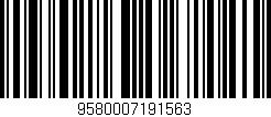 Código de barras (EAN, GTIN, SKU, ISBN): '9580007191563'