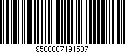 Código de barras (EAN, GTIN, SKU, ISBN): '9580007191587'