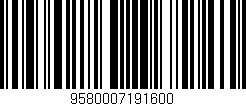 Código de barras (EAN, GTIN, SKU, ISBN): '9580007191600'