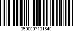 Código de barras (EAN, GTIN, SKU, ISBN): '9580007191648'