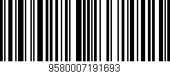Código de barras (EAN, GTIN, SKU, ISBN): '9580007191693'