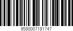 Código de barras (EAN, GTIN, SKU, ISBN): '9580007191747'