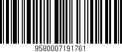 Código de barras (EAN, GTIN, SKU, ISBN): '9580007191761'