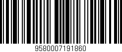 Código de barras (EAN, GTIN, SKU, ISBN): '9580007191860'