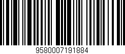 Código de barras (EAN, GTIN, SKU, ISBN): '9580007191884'