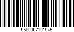Código de barras (EAN, GTIN, SKU, ISBN): '9580007191945'