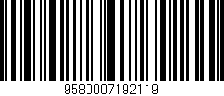 Código de barras (EAN, GTIN, SKU, ISBN): '9580007192119'
