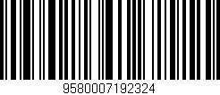 Código de barras (EAN, GTIN, SKU, ISBN): '9580007192324'