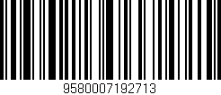 Código de barras (EAN, GTIN, SKU, ISBN): '9580007192713'