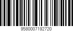 Código de barras (EAN, GTIN, SKU, ISBN): '9580007192720'