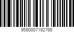 Código de barras (EAN, GTIN, SKU, ISBN): '9580007192768'