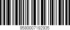 Código de barras (EAN, GTIN, SKU, ISBN): '9580007192935'
