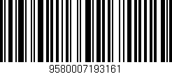 Código de barras (EAN, GTIN, SKU, ISBN): '9580007193161'
