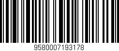 Código de barras (EAN, GTIN, SKU, ISBN): '9580007193178'