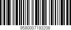 Código de barras (EAN, GTIN, SKU, ISBN): '9580007193208'