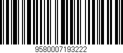 Código de barras (EAN, GTIN, SKU, ISBN): '9580007193222'