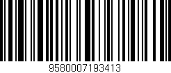 Código de barras (EAN, GTIN, SKU, ISBN): '9580007193413'