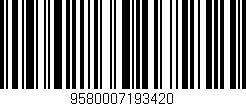 Código de barras (EAN, GTIN, SKU, ISBN): '9580007193420'
