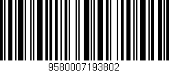 Código de barras (EAN, GTIN, SKU, ISBN): '9580007193802'