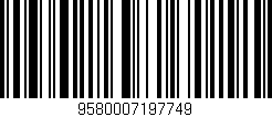 Código de barras (EAN, GTIN, SKU, ISBN): '9580007197749'