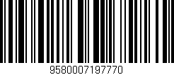 Código de barras (EAN, GTIN, SKU, ISBN): '9580007197770'