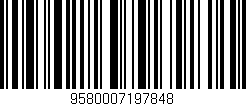 Código de barras (EAN, GTIN, SKU, ISBN): '9580007197848'