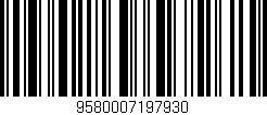 Código de barras (EAN, GTIN, SKU, ISBN): '9580007197930'