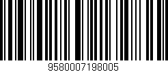 Código de barras (EAN, GTIN, SKU, ISBN): '9580007198005'