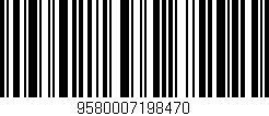 Código de barras (EAN, GTIN, SKU, ISBN): '9580007198470'