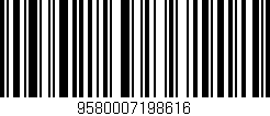 Código de barras (EAN, GTIN, SKU, ISBN): '9580007198616'