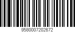 Código de barras (EAN, GTIN, SKU, ISBN): '9580007202672'