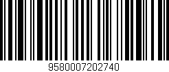 Código de barras (EAN, GTIN, SKU, ISBN): '9580007202740'
