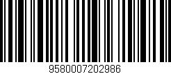 Código de barras (EAN, GTIN, SKU, ISBN): '9580007202986'