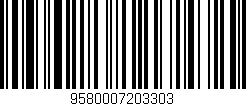 Código de barras (EAN, GTIN, SKU, ISBN): '9580007203303'