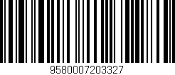 Código de barras (EAN, GTIN, SKU, ISBN): '9580007203327'